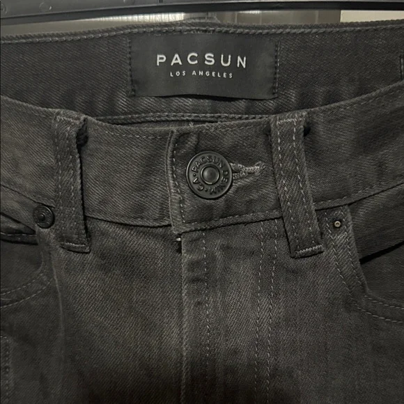 PacSun Black Biker Panel Stacked Skinny Jeans | 28x30 | Raw Hem 🖤 - Picture 2 of 8